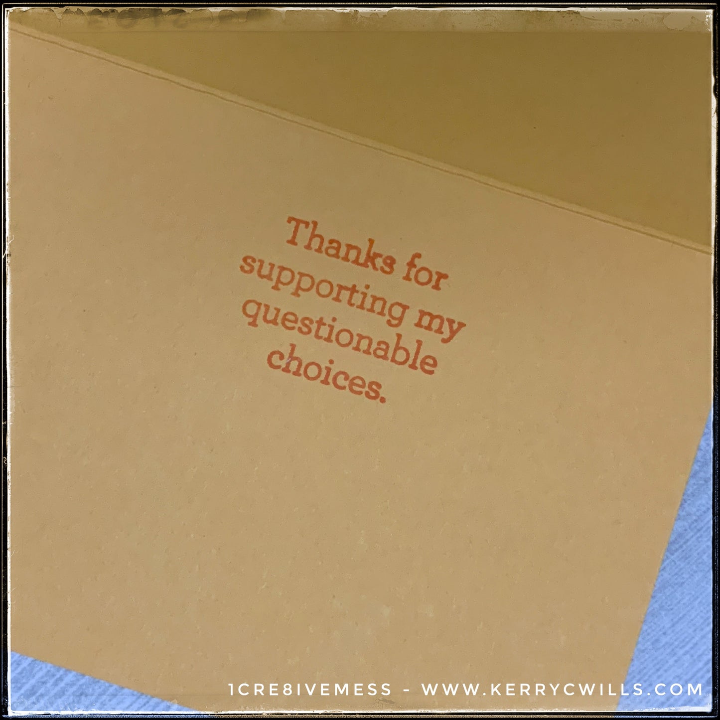 Thank You Mini Slimline Handmade Card