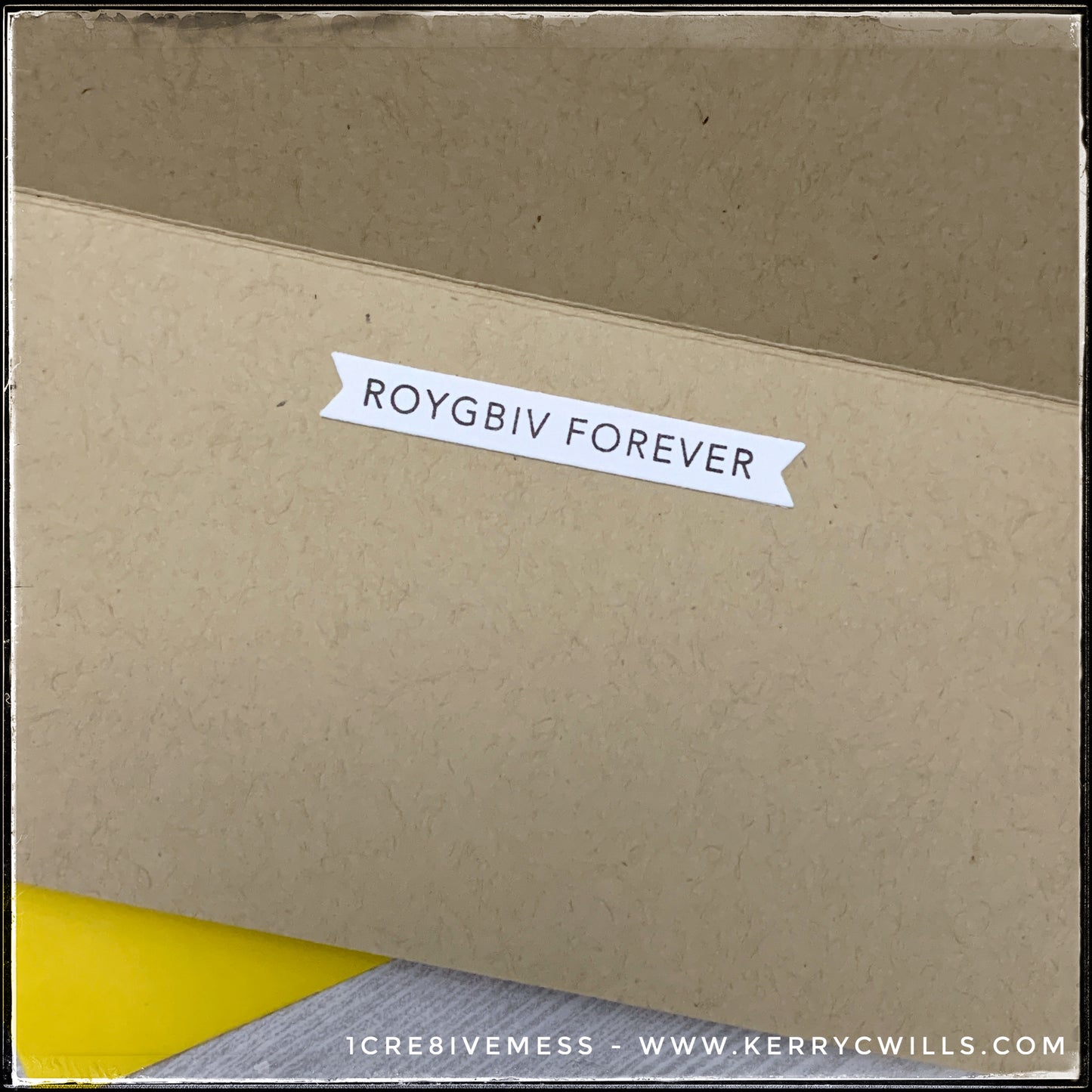 Live Colorfully Mini Slimline Handmade Card