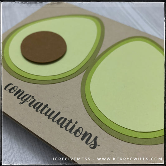 Congratulations Avocado Handmade Card
