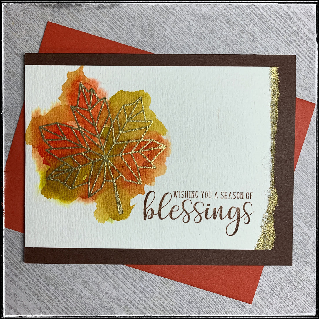 #the100dayproject : handmade card 13/100-2 - wishing you a season of blessings