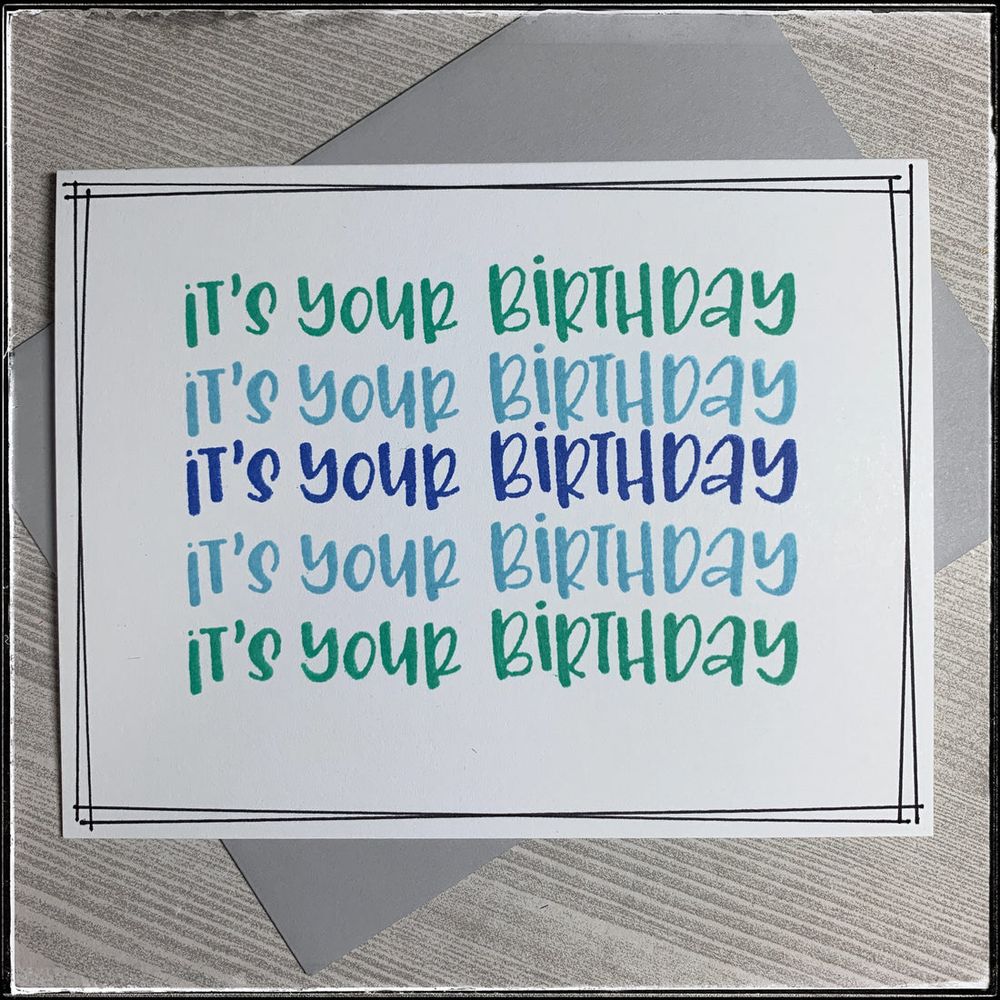#the100dayproject : handmade card 17/100-2 : it's your birthday