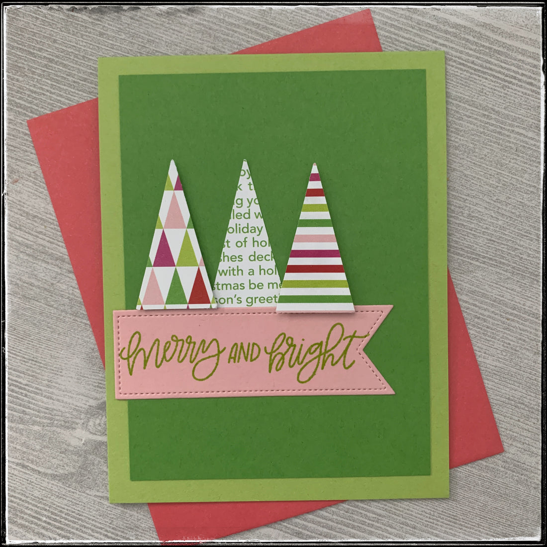 #the100dayproject : handmade card 18/100-2 : merry and bright