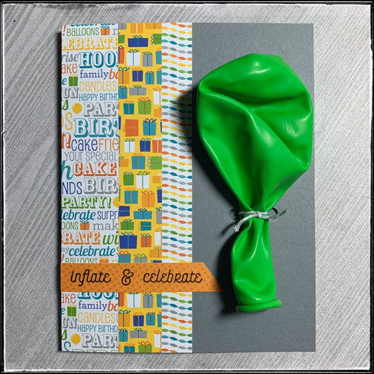 #the100dayproject : handmade card 21/100-2 : inflate & celebrate