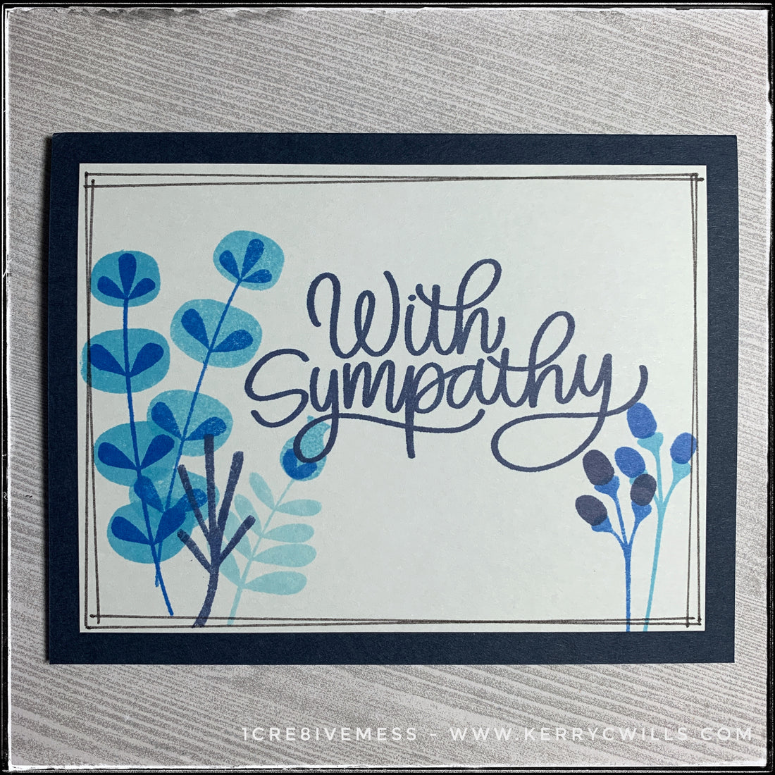 #the100dayproject : handmade card 28/100-2 : with sympathy