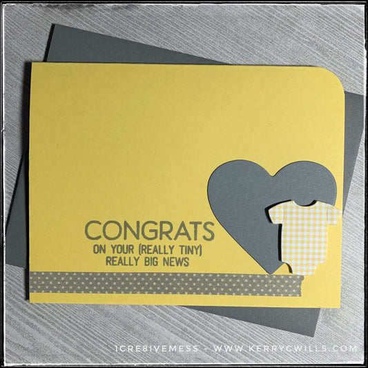 #the100dayproject : handmade card 33/100-2 : congrats [big news]