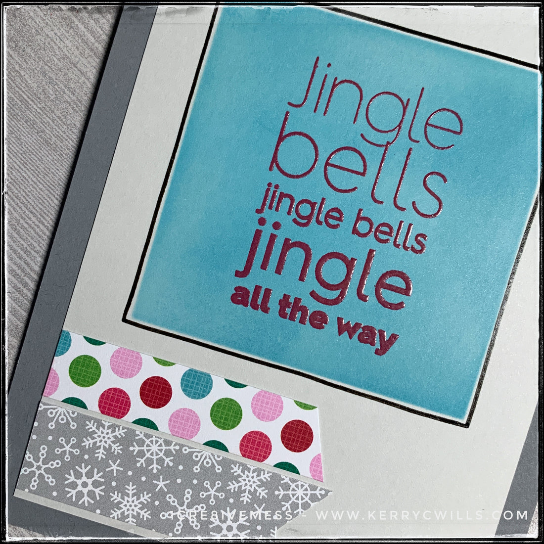 #the100dayproject : handmade card 34/100-2 : jingle all the way