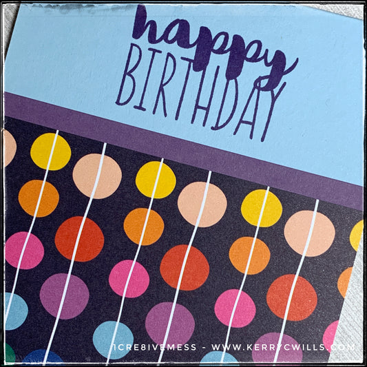 #the100dayproject : handmade card 50/100-2 : happy birthday