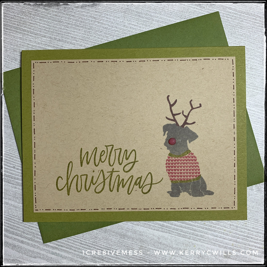 #the100dayproject : handmade holiday card 52/100-2 : merry christmas