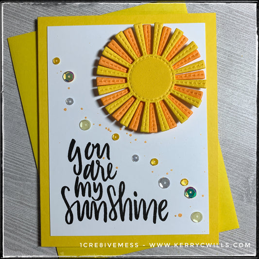 #the100dayproject : handmade card 53/100-2 : you are my sunshine
