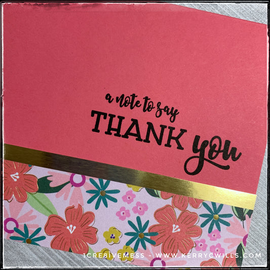 #the100dayproject : handmade card 56/100-2 : a note to say thank you