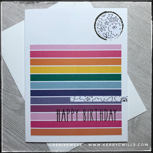 #the100dayproject : handmade card 57/100-2 : happy birthday