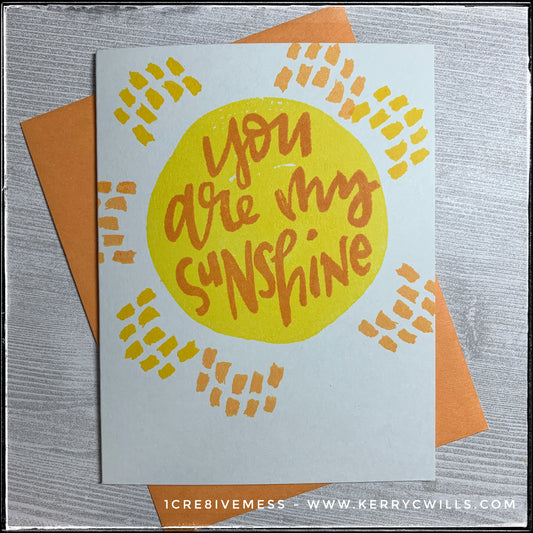 #the100dayproject : handmade card 59/100-2 : you are my sunshine
