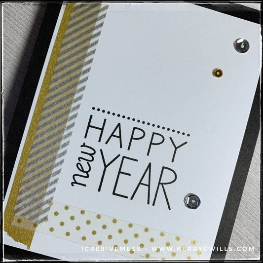 #the100dayproject : handmade card 71/100-2 : happy new year