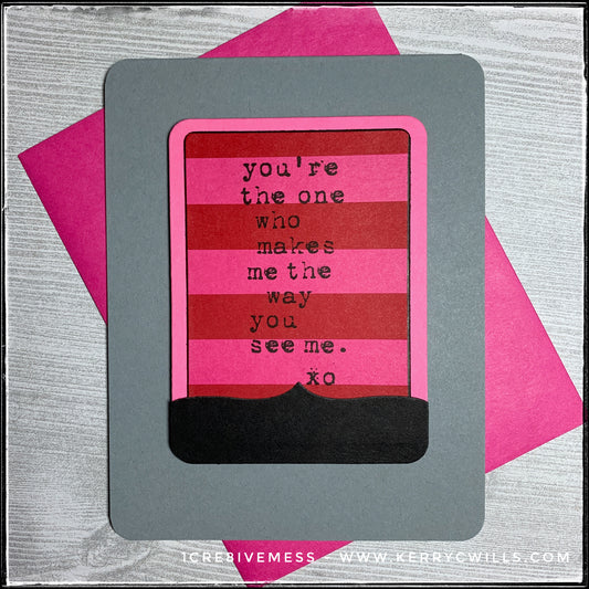 #the100dayproject : handmade card 74/100-2 : the way you see me