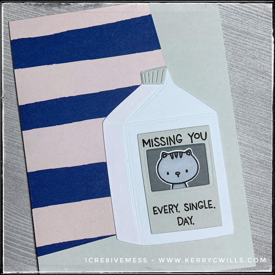 #the100dayproject : handmade card 80/100-2 : missing you