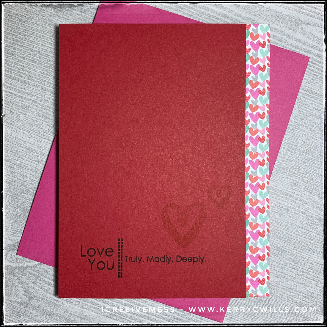 #the100dayproject : handmade card 84/100-2 : love you