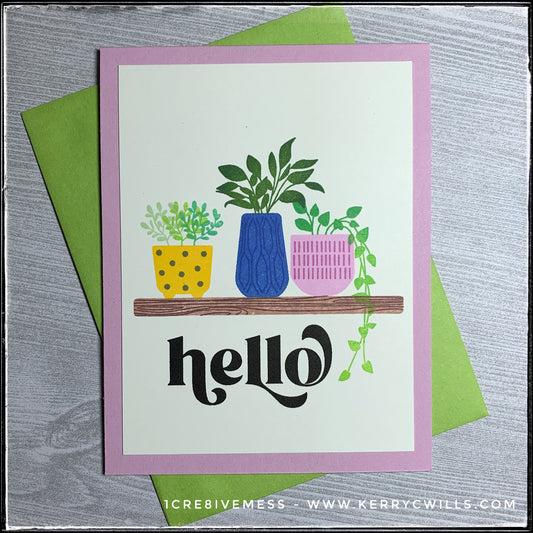 #the100dayproject : handmade card 83/100-2 : hello