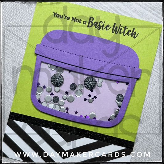 Shaker - Basic Witch Handmade Card