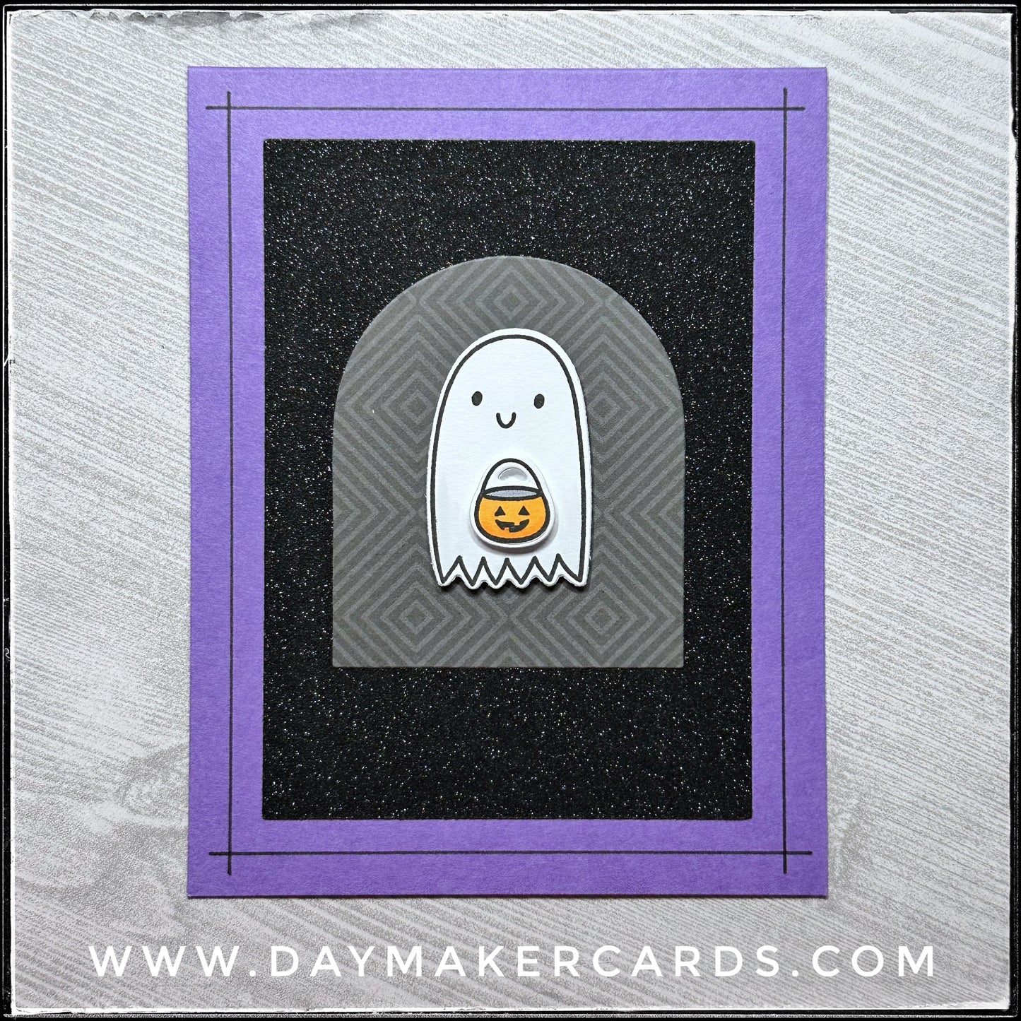 Ghost with Pumpkin Handmade Card