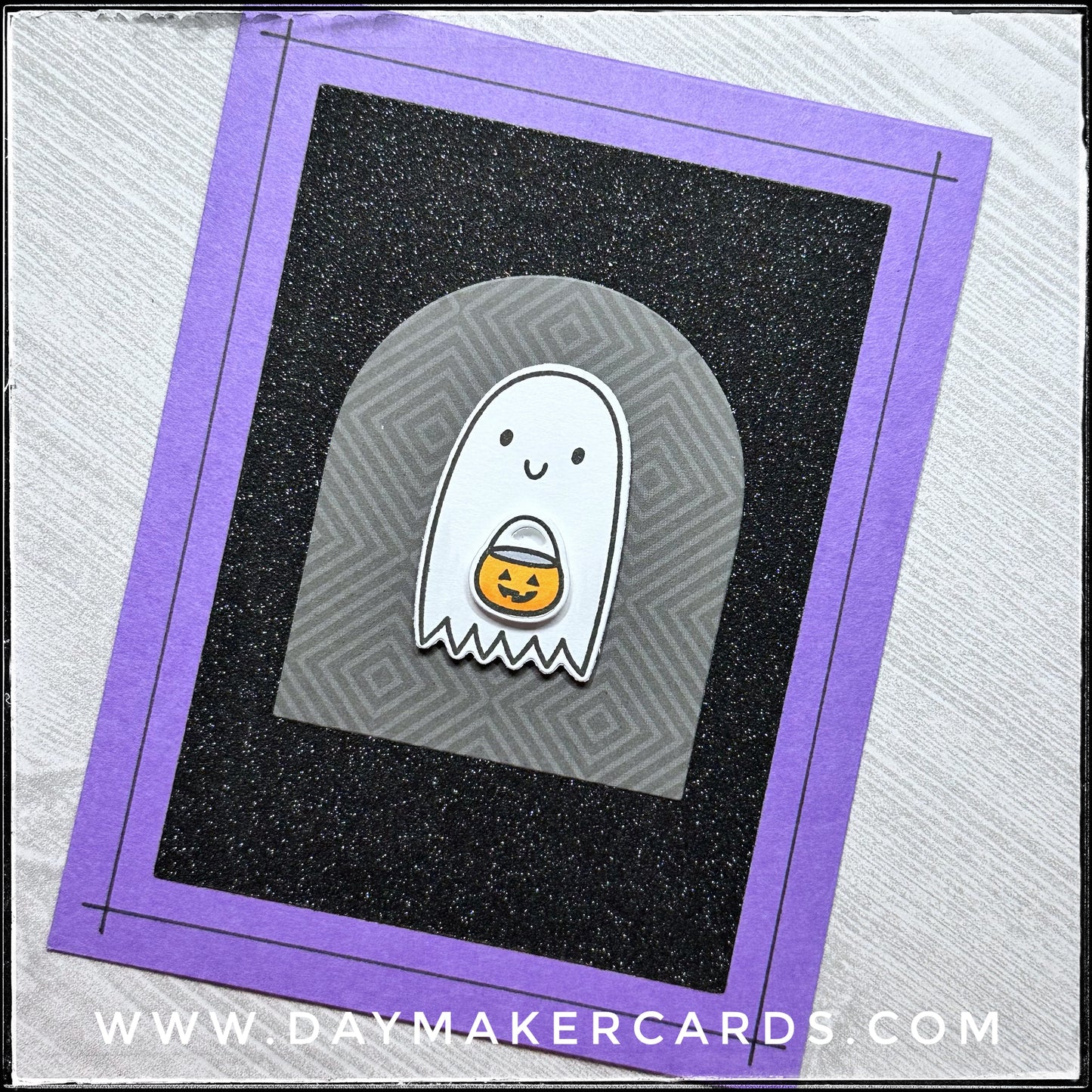 Ghost with Pumpkin Handmade Card