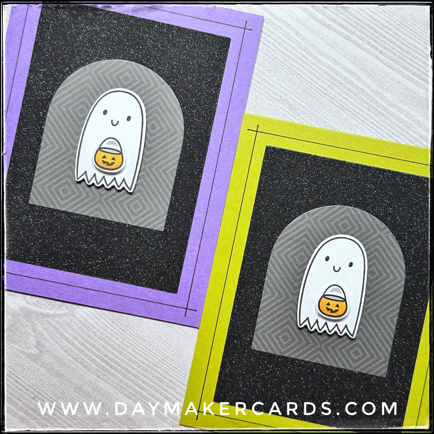 Ghost with Pumpkin Handmade Card