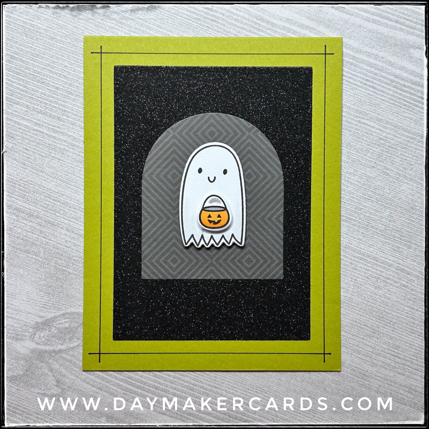 Ghost with Pumpkin Handmade Card