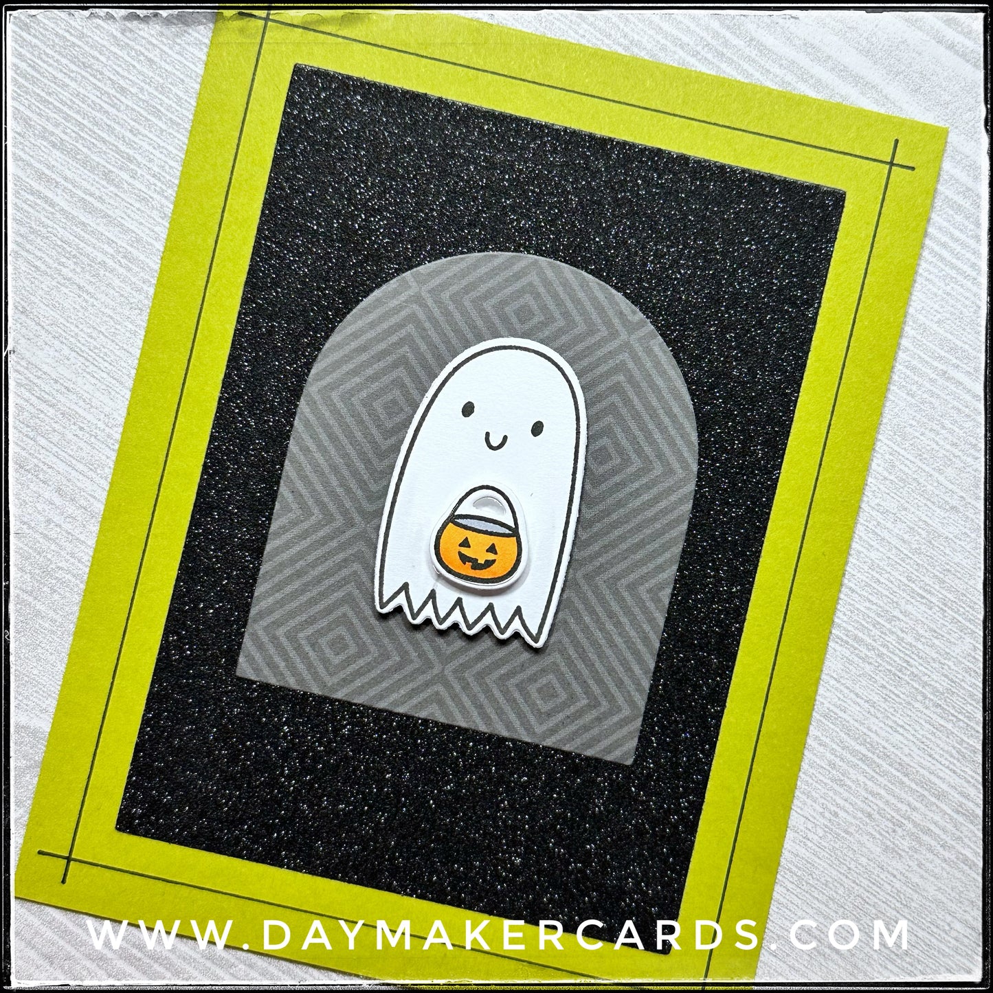 Ghost with Pumpkin Handmade Card