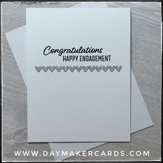 Happy Engagement [Silver] Handmade Card