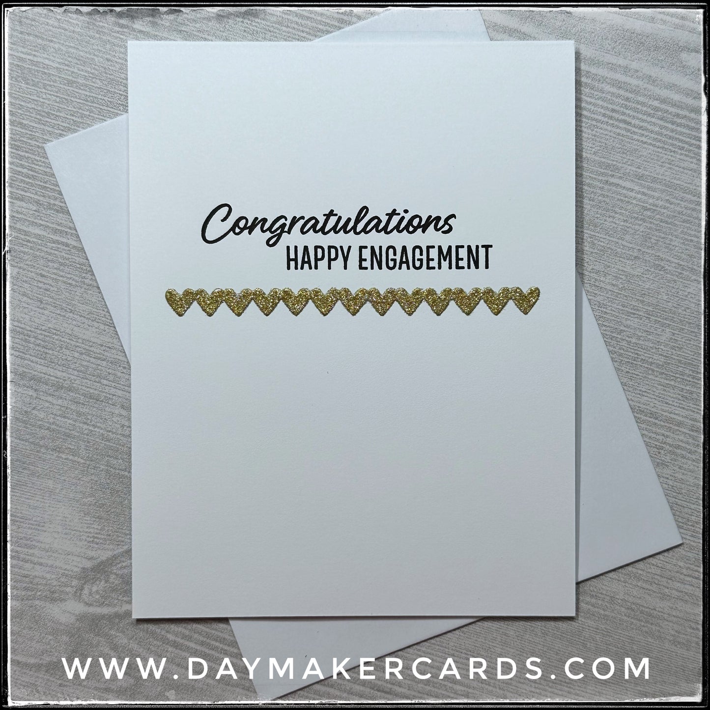 Happy Engagement [Gold] Handmade Card