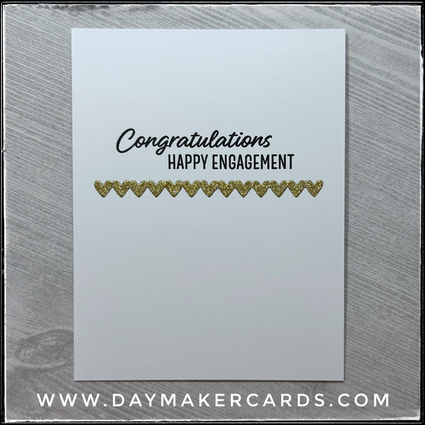 Happy Engagement [Gold] Handmade Card