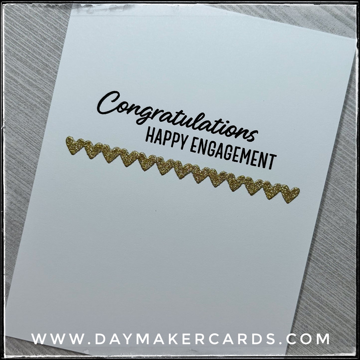 Happy Engagement [Gold] Handmade Card