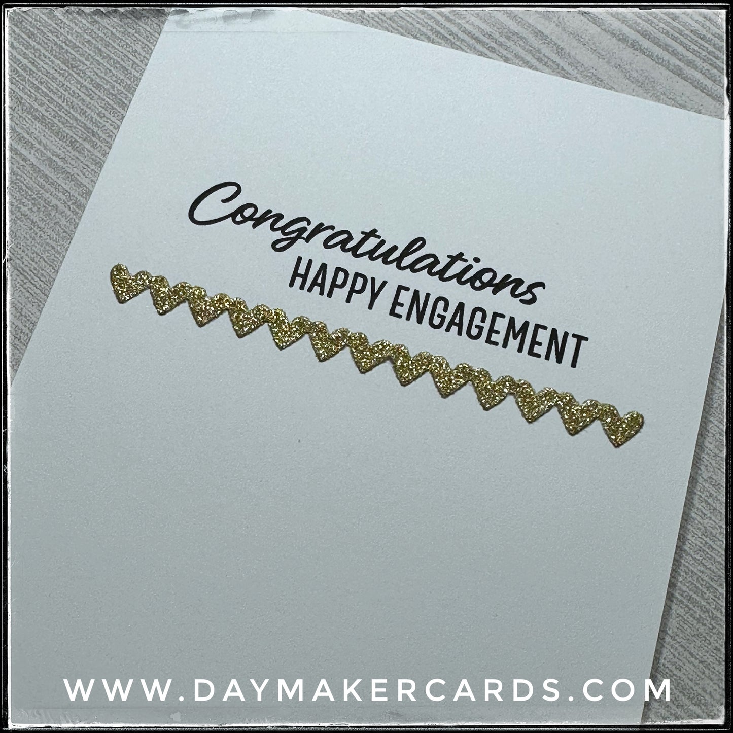 Happy Engagement [Gold] Handmade Card