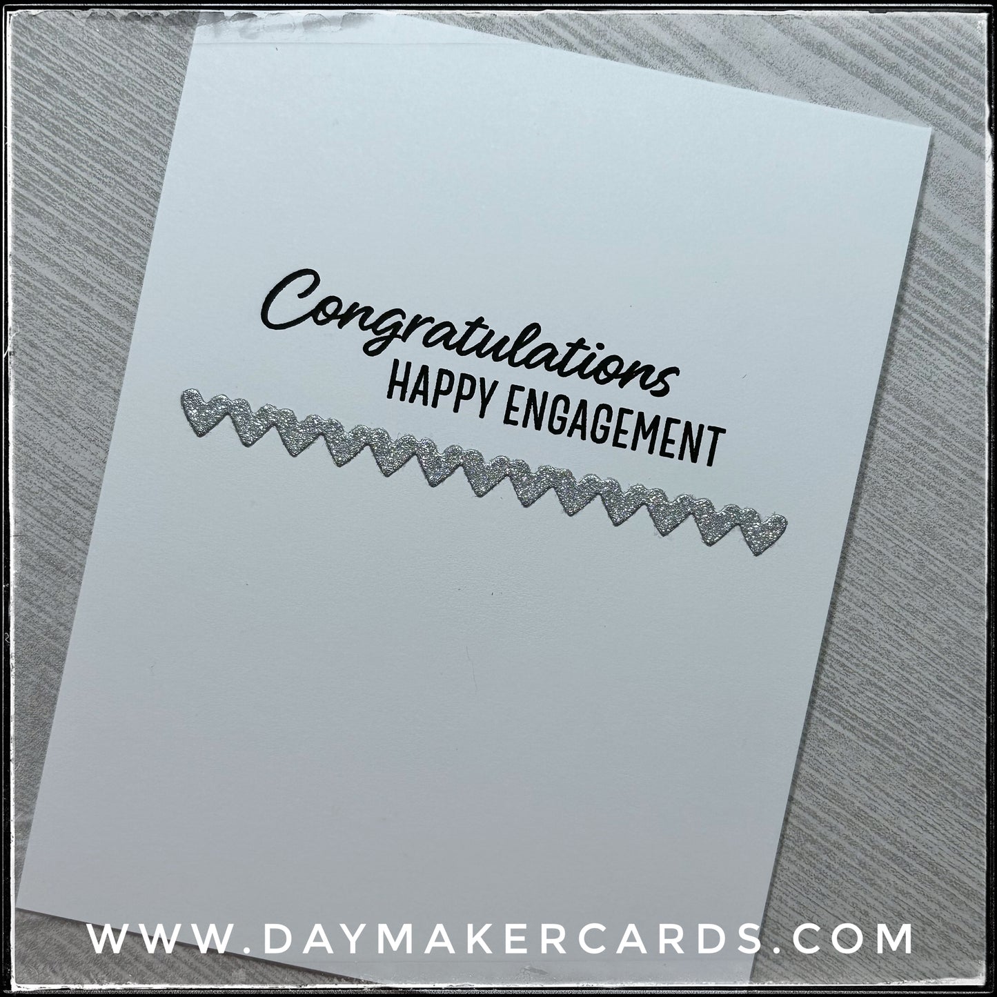 Happy Engagement [Silver] Handmade Card