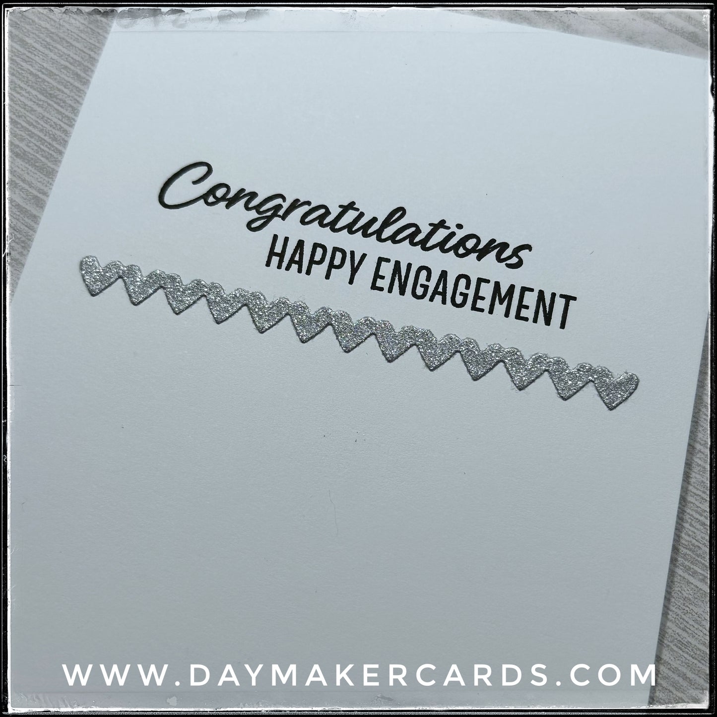 Happy Engagement [Silver] Handmade Card