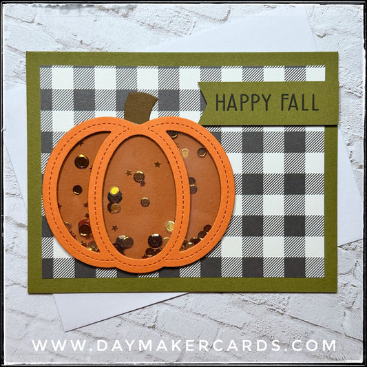 Shaker Happy Fall Handmade Card