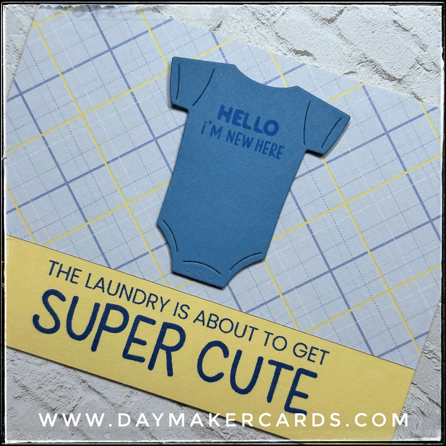 Super Cute Laundry [Yellow] Handmade Card