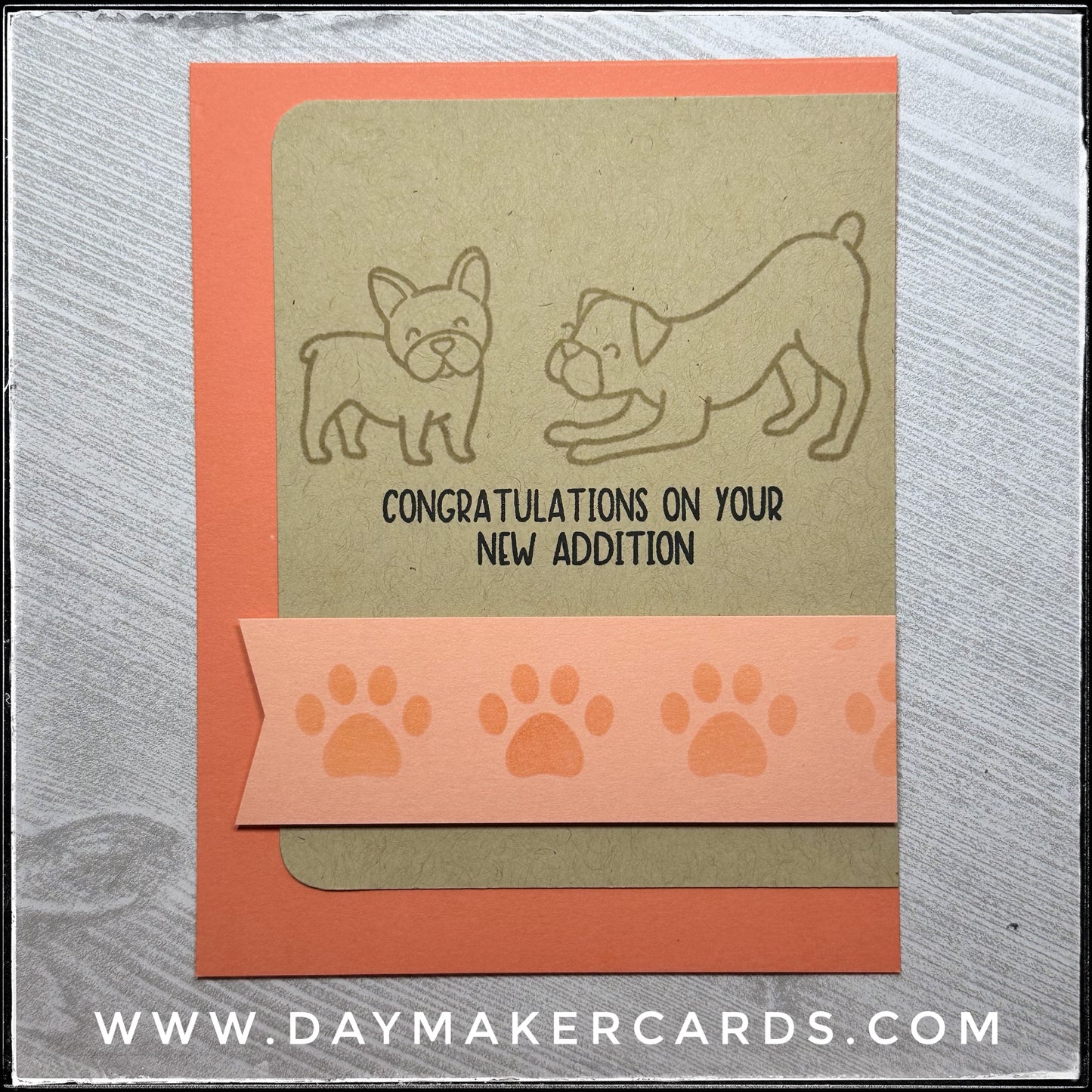 Congratulations On Your New Addition [Dog] Handmade Card