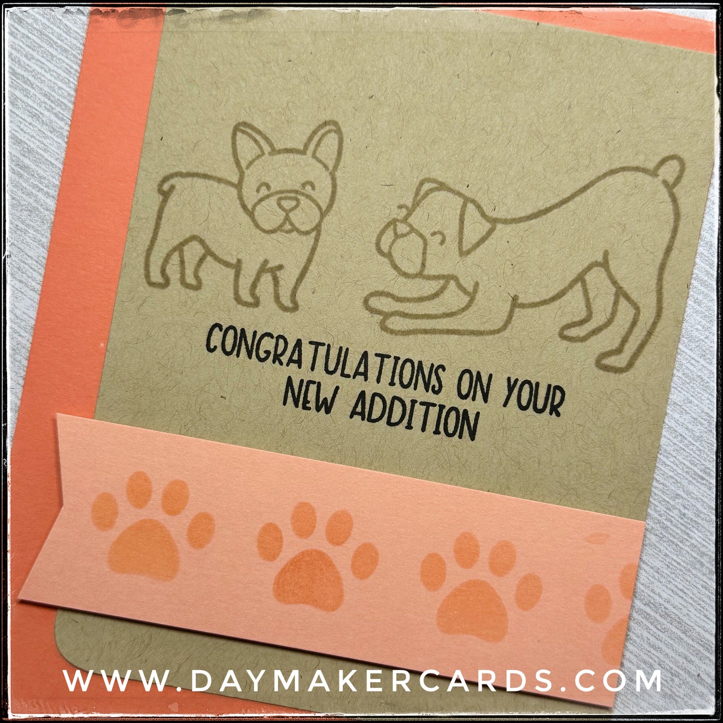 Congratulations On Your New Addition [Dog] Handmade Card