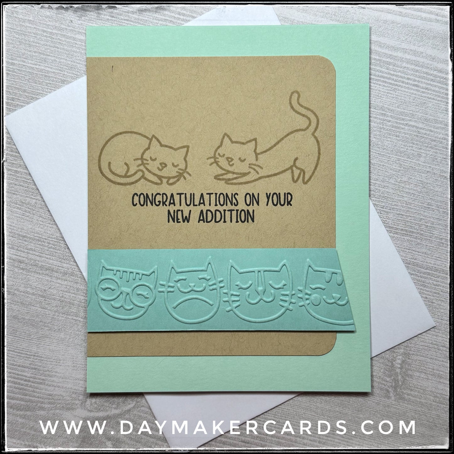 Congratulations On Your New Addition [Cat] Handmade Card