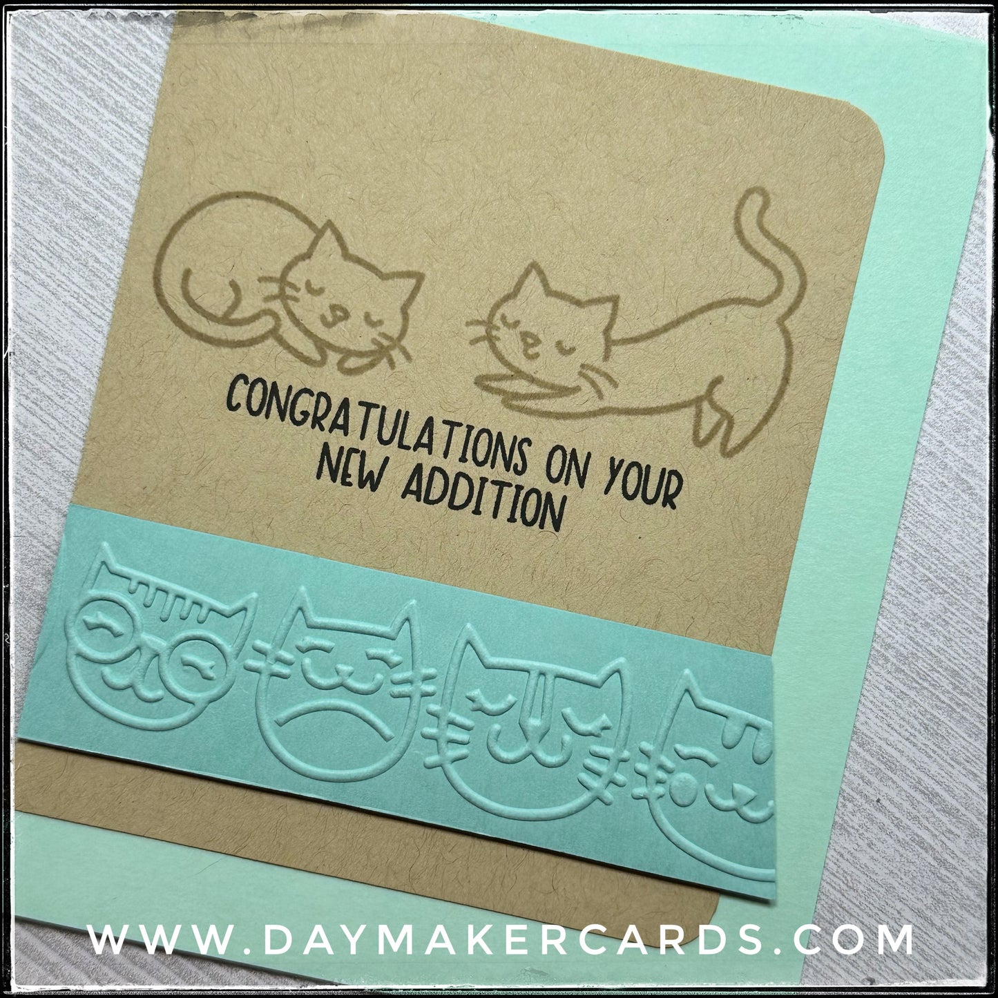 Congratulations On Your New Addition [Cat] Handmade Card