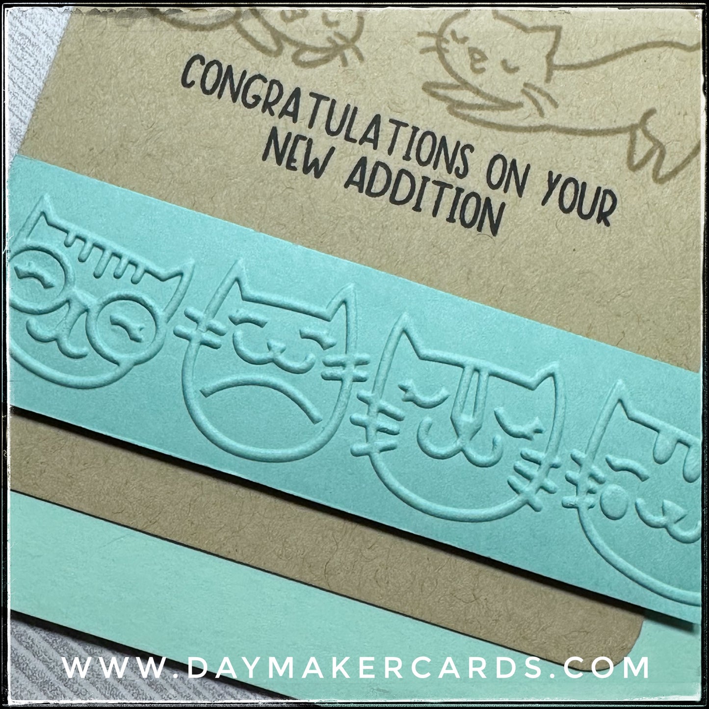 Congratulations On Your New Addition [Cat] Handmade Card