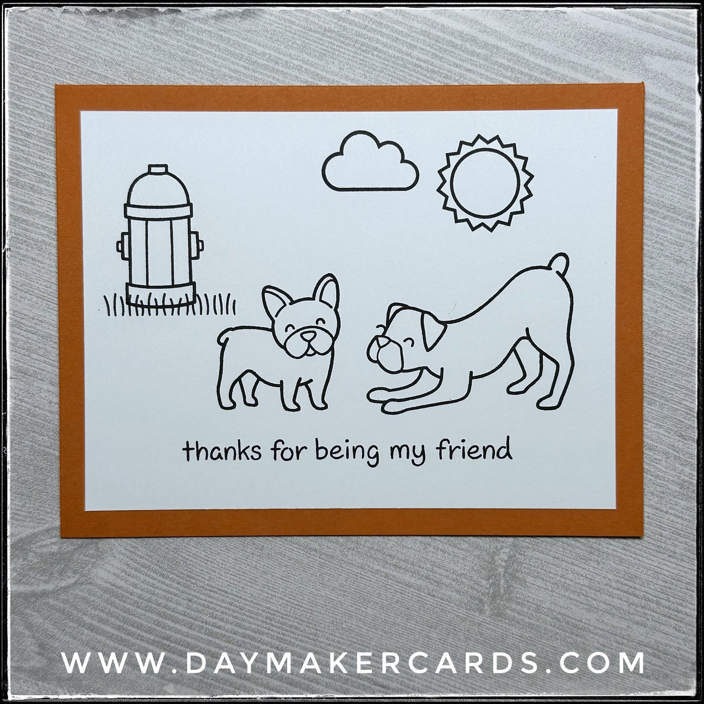 Thanks For Being My Friend Handmade Card