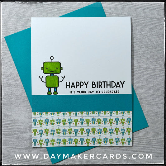 Happy Birthday [Robot] Handmade Card
