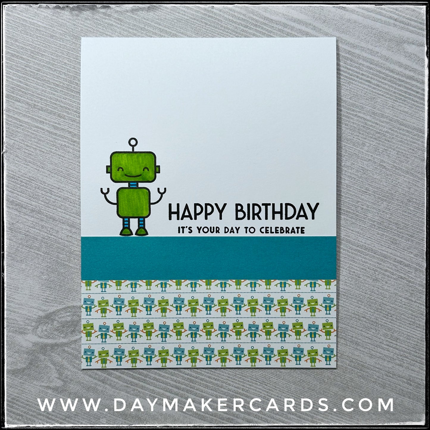 Happy Birthday [Robot] Handmade Card