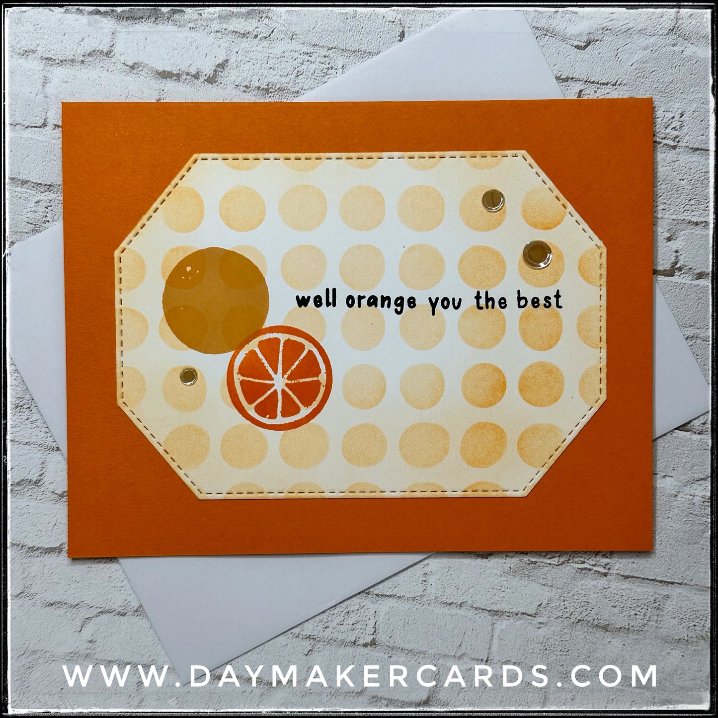 Orange You The Best Handmade Card
