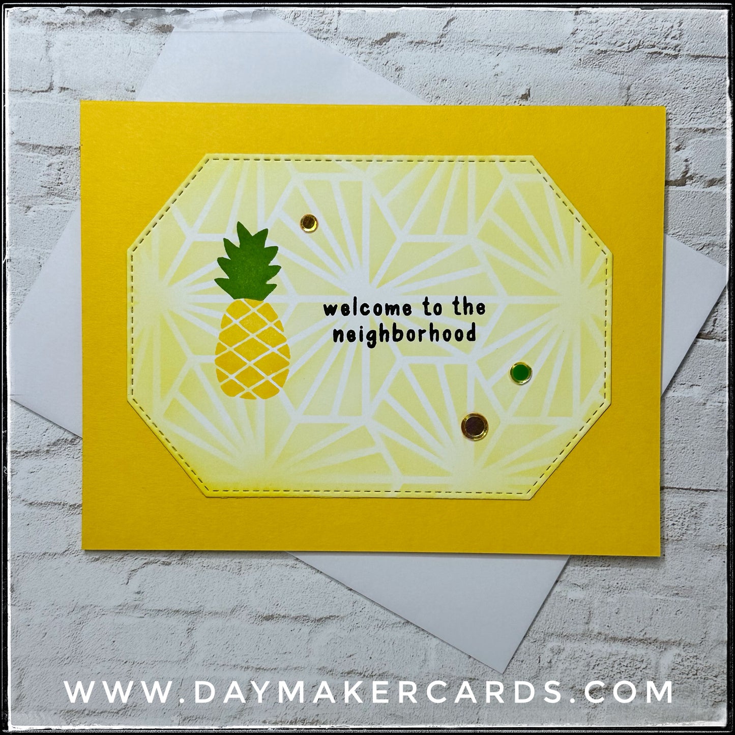 Welcome To The Neighborhood Handmade Card