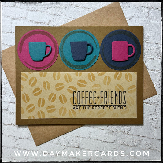 Coffee + Friends Handmade Card