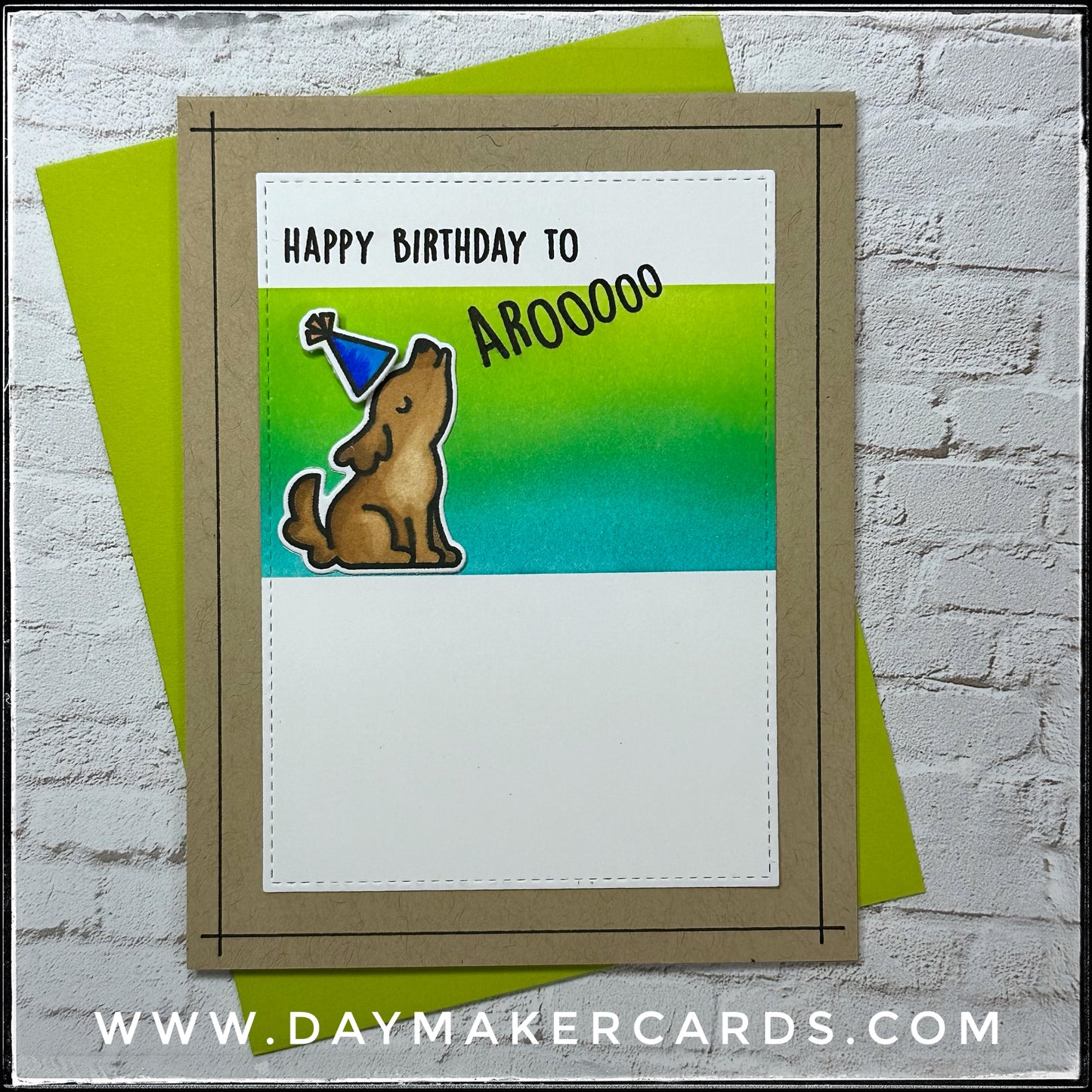 Happy Birthday To AROOOOO Handmade Card