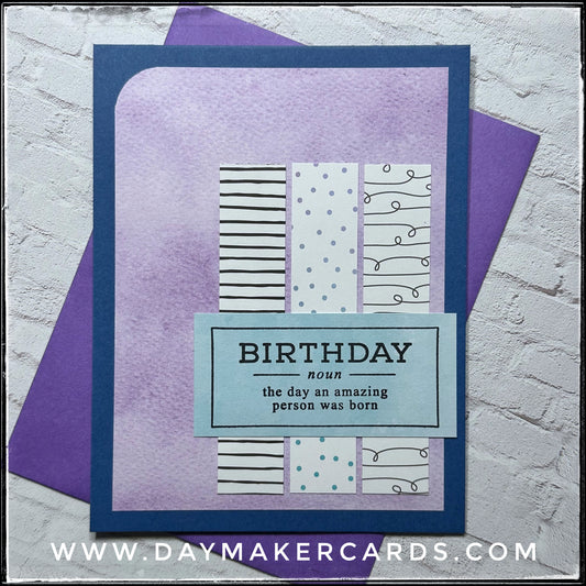 Birthday [noun] Handmade Card