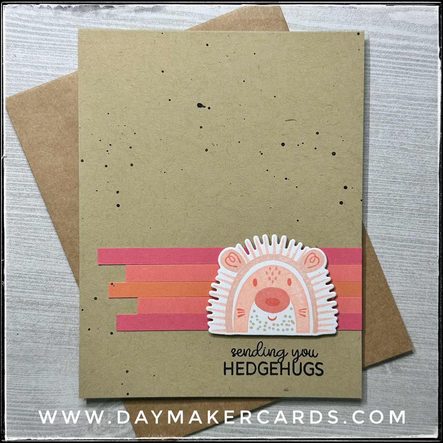 Sending You Hedgehugs Handmade Card